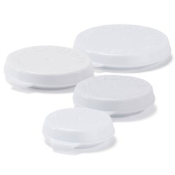 White Non-Child-Resistant Snap Closures for Friendly & Safe® Vials